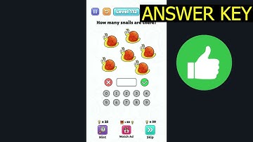 Brain Games: Brain Star LEVEL 112 How many snails are there ANSWER KEY Gameplay Walkthrough Solution