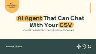 Build a Data Analysis AI Agent | Chat With Your CSV & Excel Files (LangChain + Streamlit)