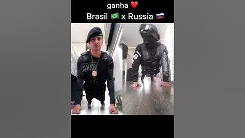 Policia brasileira x polícia Russa quem ganha #shorts