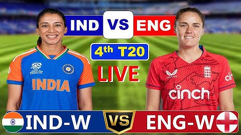 🔴Live: INDIA vs ENGLAND Women | 4th T20 | Live Cricket Score & Commentary