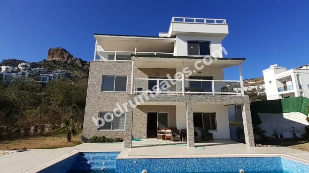 Bodrum Gündoğan�da Satılık Havuzlu Müstakil Tripleks Villa YouTube