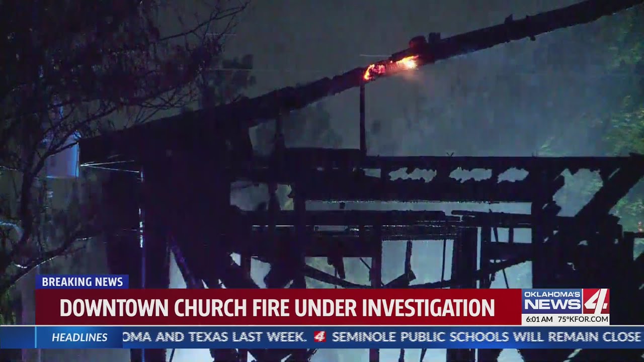 Oklahoma City church on fire - YouTube