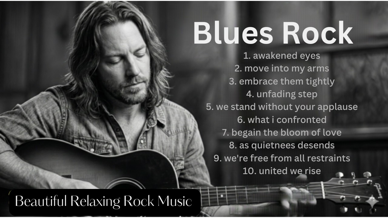 Blues Rock Relaxation 🎸 Beautiful & Soulful Guitar Rock Music