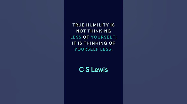 This is What True Humility is... | C S Lewis #shorts