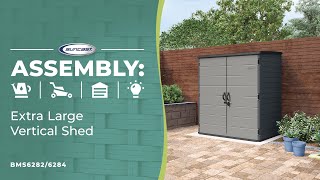 Suncast Extra Large Vertical Storage Shed Assembly Video