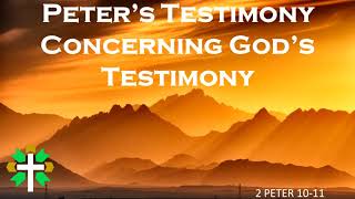 Peter's Testimony of God's Testimony