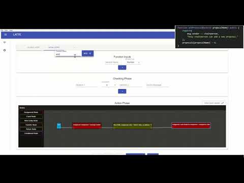LATTE: A Tool for Visual Construction of Smart Contracts