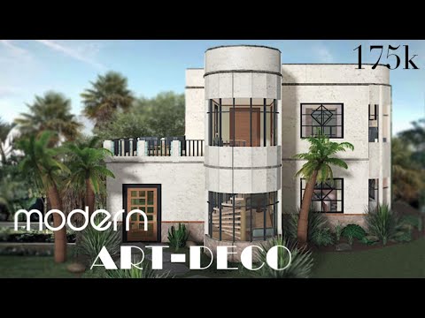 Modern Art Deco House! ($175K) | Part 1 | Bloxburg - Youtube