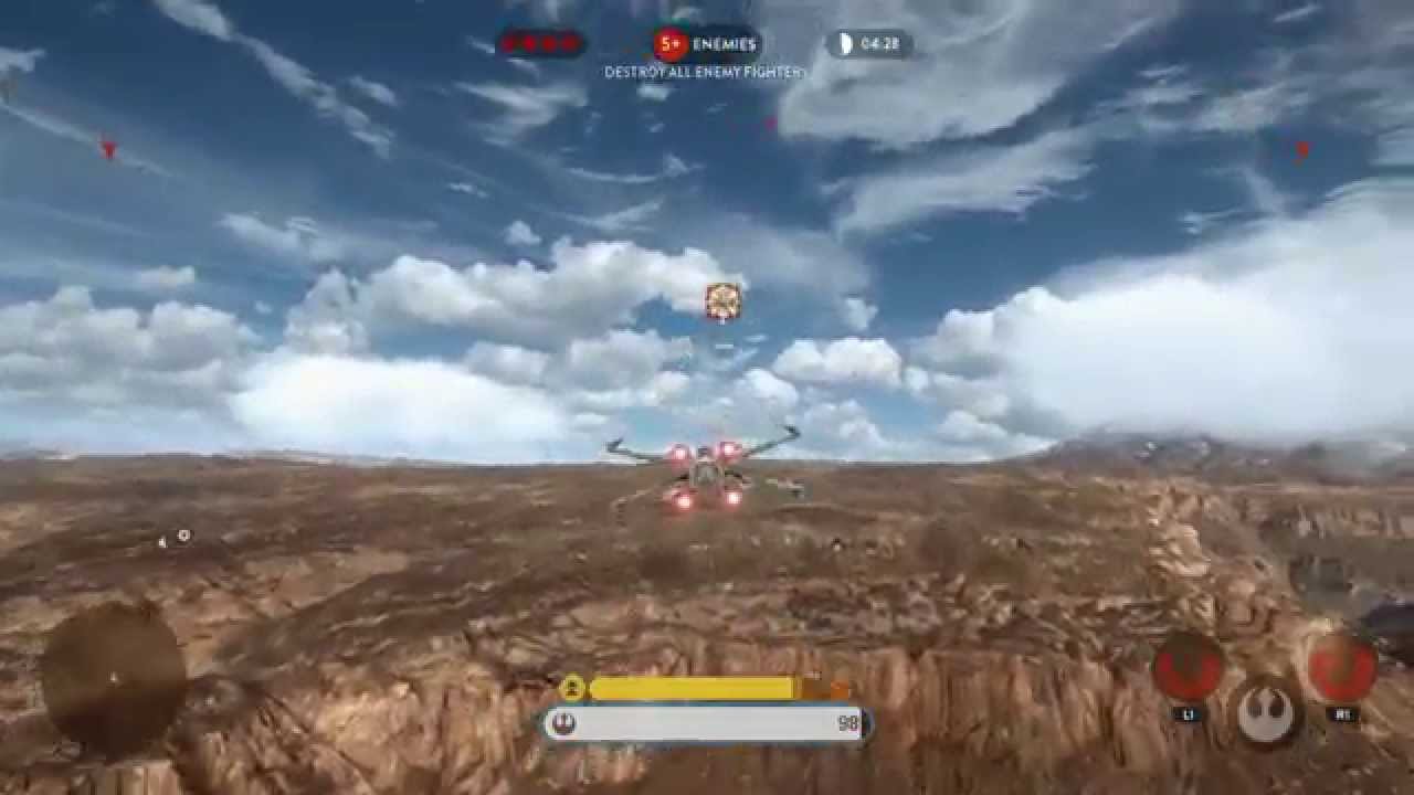 Star Wars Battlefront (PS4) X-Wing Gameplay
