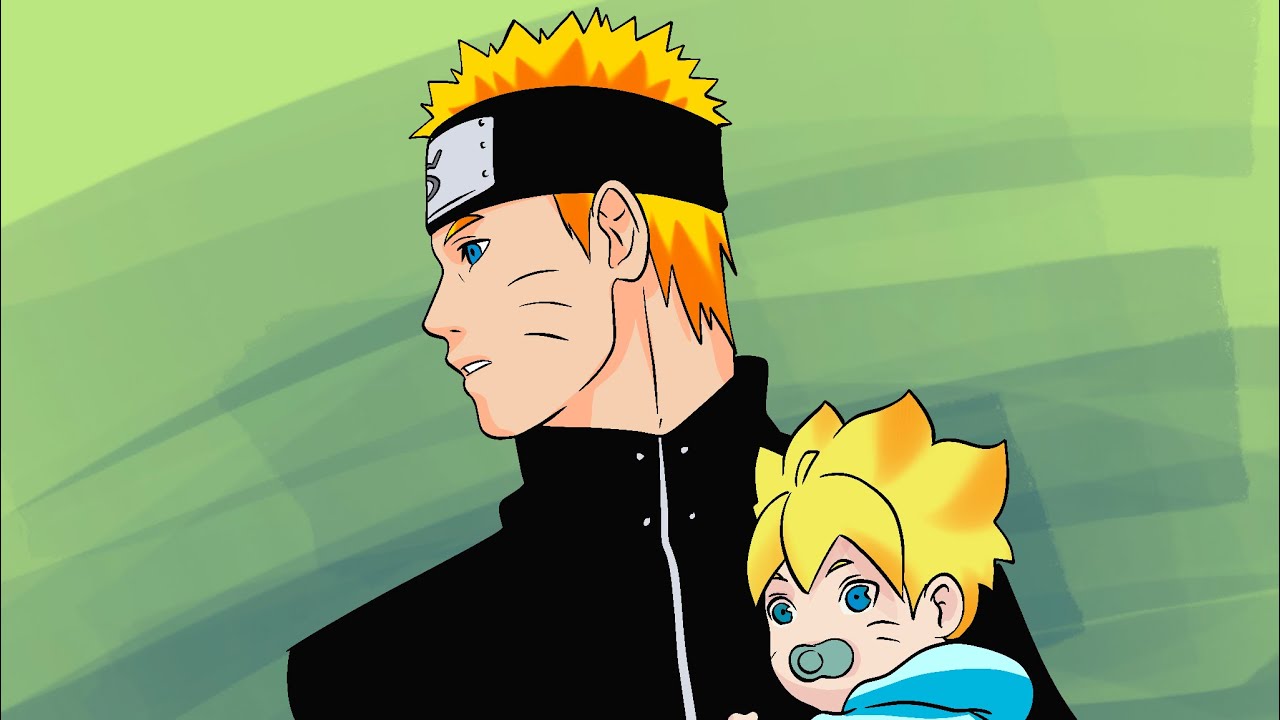 Drawing Naruto And Baby Boruto Full Video Youtube