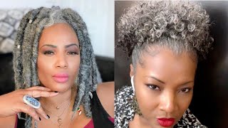 50+ Stylish Hairstyles For Short And Long Grey Hair Over 50+ screenshot 3