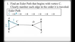 Math 118 : 8.2 #1 (Mathematical Explorations Tutorial : Euler Paths & Euler Circuits)