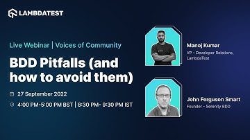Voices of Community | BDD Pitfalls And How To Avoid Them 👩‍💻 | Webinar Teaser | LambdaTest