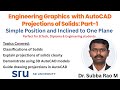 2. Engineering Graphics with AutoCAD: Projections of Solid Part-1