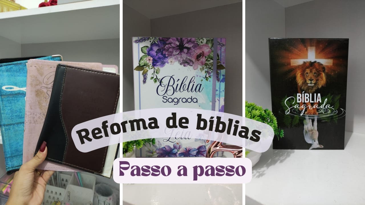 PASSO A PASSO REFORMA DE BÍBLIA / REFORMEI UMA BÍBLIA GRANDE