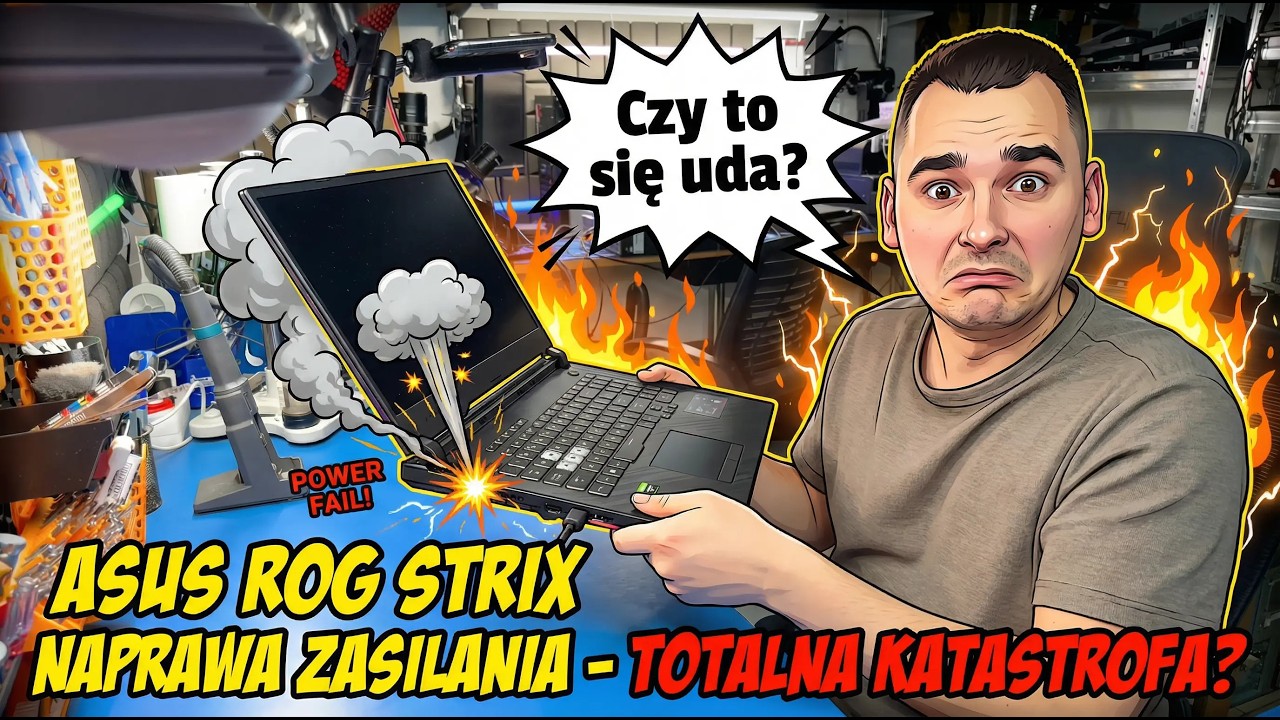 Kupiłem uszkodzony laptop gamingowy Asus ROG Strix. Czy uda się go naprawić?