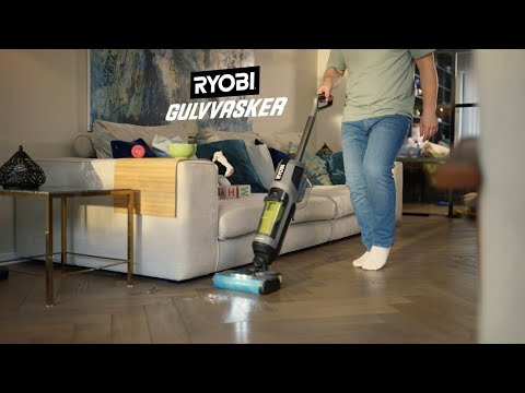 Støvsug, vask og tørk i én operasjon! RYOBI® 3-i-1 Gulvvasker