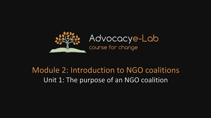 Unit 1: The purpose of an NGO coalition