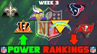 NFL Week 3 Power Rankings | Cats Up & Texans Down!