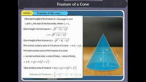 CBSE Mathematics Std 10 | Frustum of a Cone