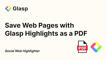 Save a web page with highlights in a PDF file