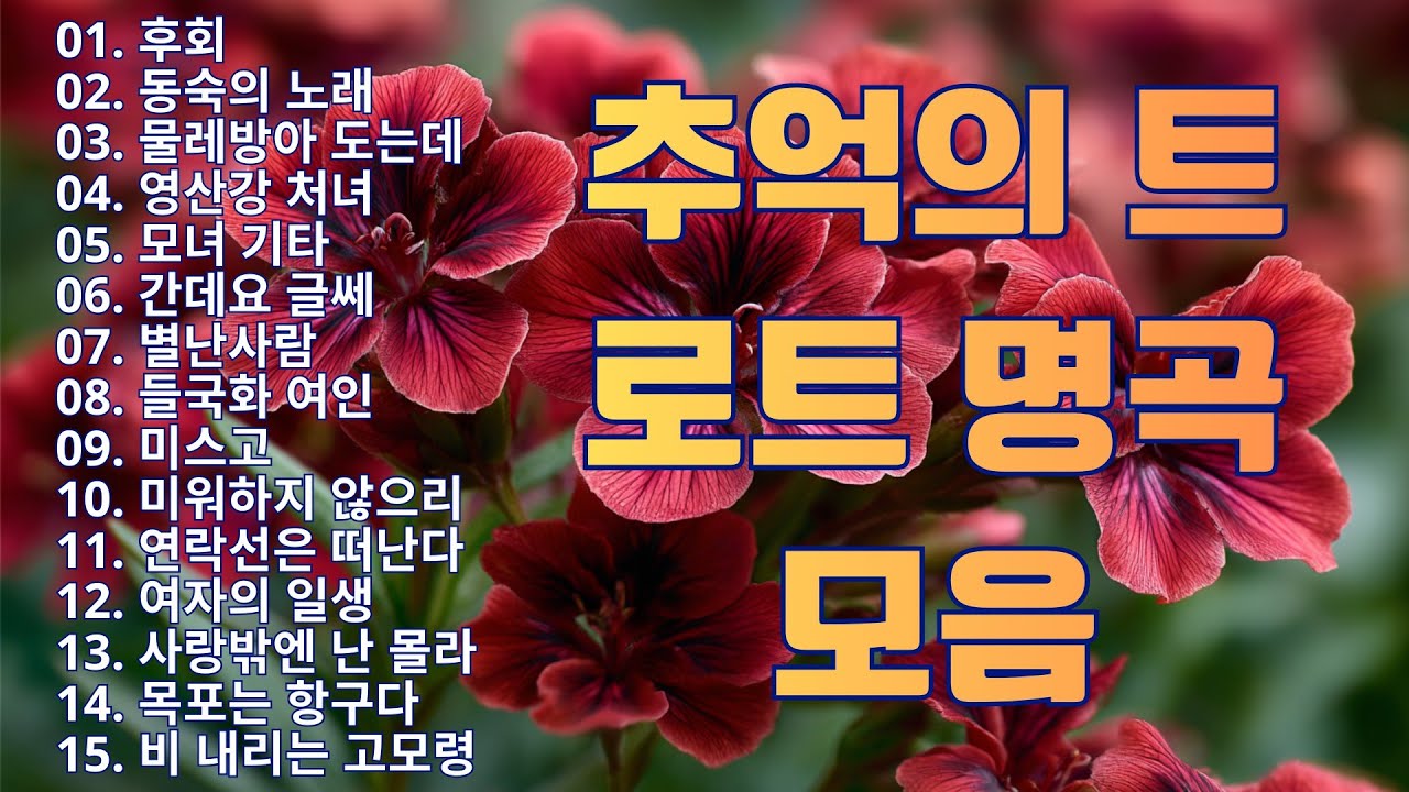 옛날 노래 베스트 🌻 중장년층이 사랑하는 트로트 🌻 최신곡 인기가요 트로트 메들리 애창곡 히트송
