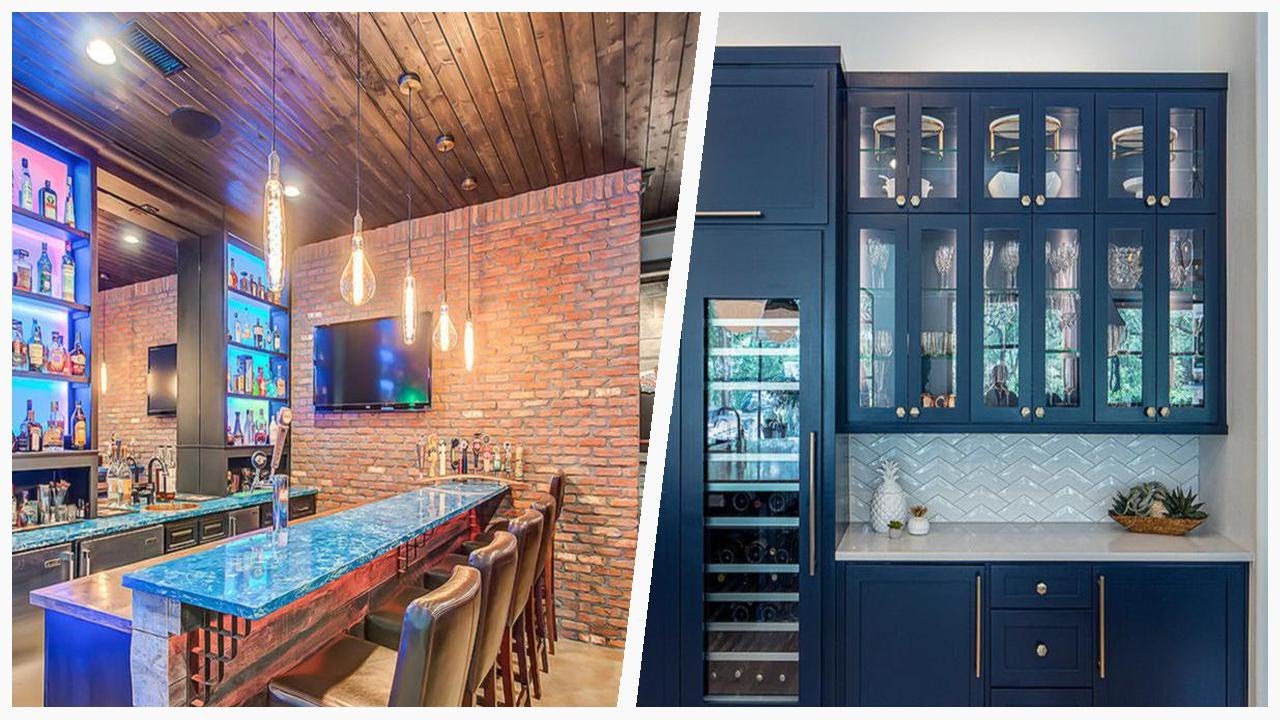 75 Blue Beige Floor Home Bar Design 🔴 - YouTube