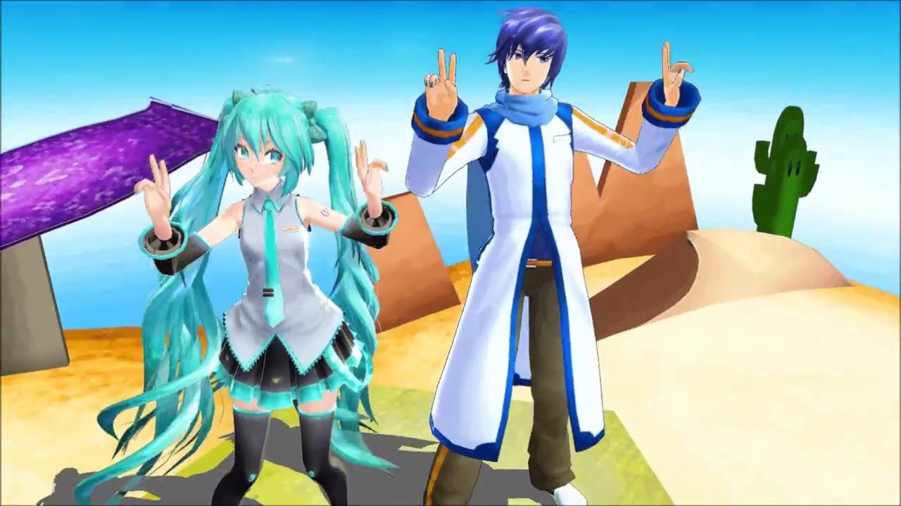 MMD - つけまつける [Tsukema tsukeru] -Miku & Kaito