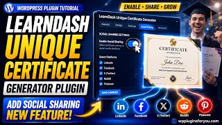Share LearnDash Certificate  on LinkedIn, Facebook & More!