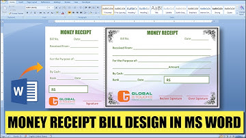 Step by Step Money Receipt Bill Design Tutorial in MS Word 2007 | MS Word Design Hindi Tutorial