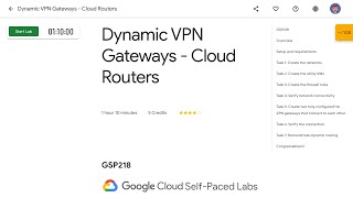 Dynamic VPN Gateways   Cloud Routers GSP218 screenshot 2