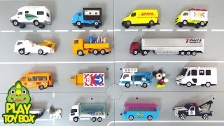 Learning Truck Van Series Vehicles Names Sounds for kids with Tayo Poli Tomica Pororo Siku Car Toys screenshot 4