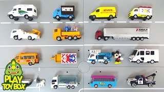 Learning Truck Van Series Vehicles Names Sounds for kids with Tayo Poli Tomica Pororo Siku Car Toys