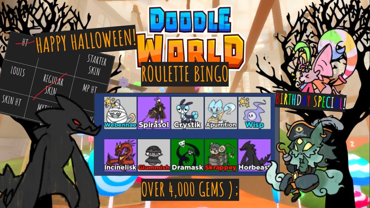 Spending all my Birthday Robux on the Doodle World Roulette! YouTube