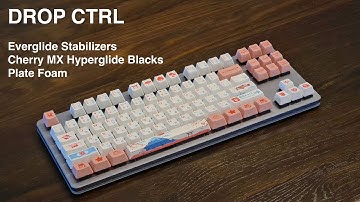 Modded Drop CTRL Sound Test |  Cherry MX Hyperglide Blacks, Everglide Panda Stabilizers, Akko Keycap