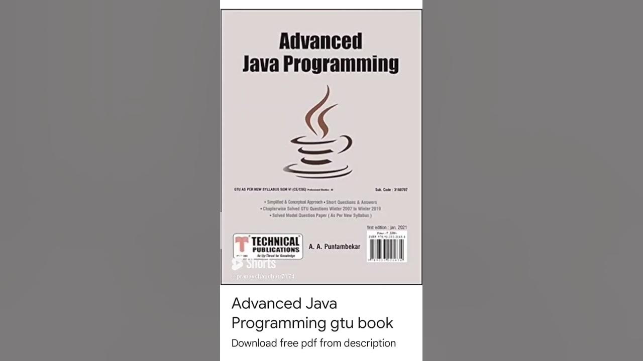 Advanced Java programming/gtu/BE/sem 6/Computer science and engineering ...