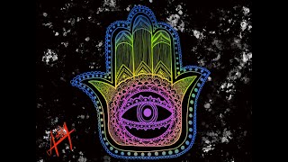 Mandala hand: Hamsa Hand or Hand of Fatima Drawing