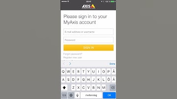 AXIS Mobile Viewing App (iOS) - Sign in