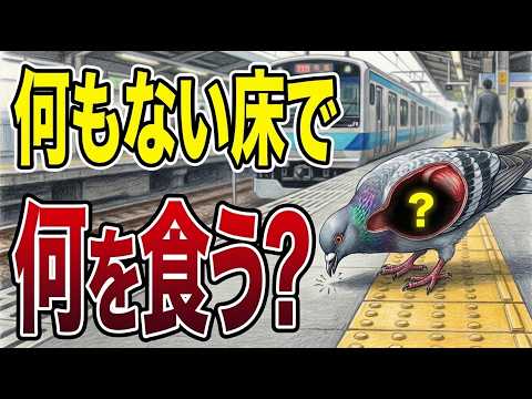 【都会の完全密室】なぜ何もない駅のホームを「ハト」は一日中つつき続けているのか？胃袋から出てきた『衝撃の物体』とコンクリートの恐ろしい秘密【雑学】のサムネイル