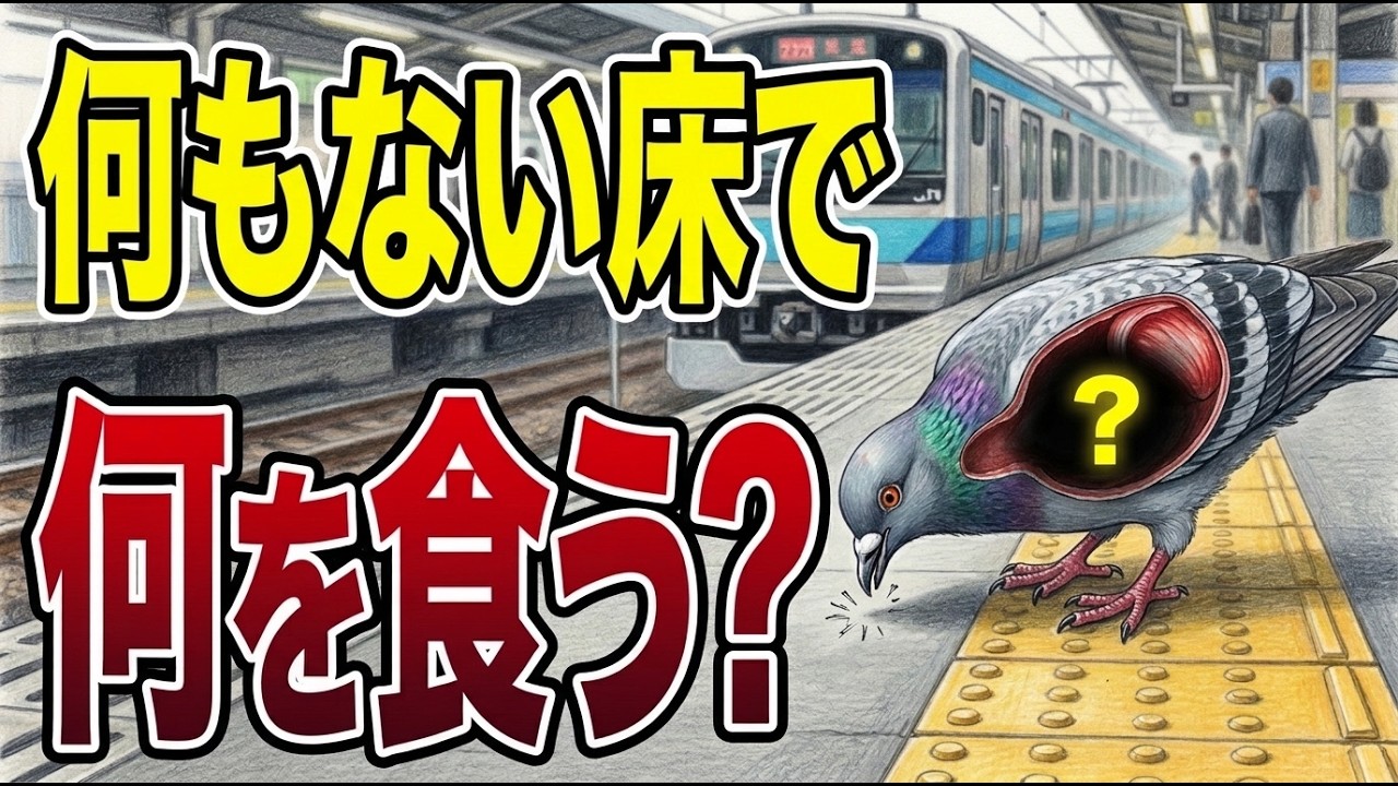 【都会の完全密室】なぜ何もない駅のホームを「ハト」は一日中つつき続けているのか?胃袋から出てきた『衝撃の物体』とコンクリートの恐ろしい秘密【雑学】 — Transcript