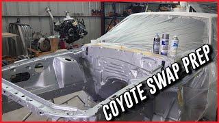How To Get Your Foxbody  Ready for a GEN3 Coyote SWAP! Bay Modifications & Paint!  TIPS05E93
