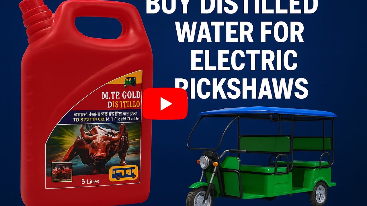 MTP GOLD Distilled Water | Zero TDS Foil Sealed Battery Water for Toto & Electric Vehicles 🔋💧