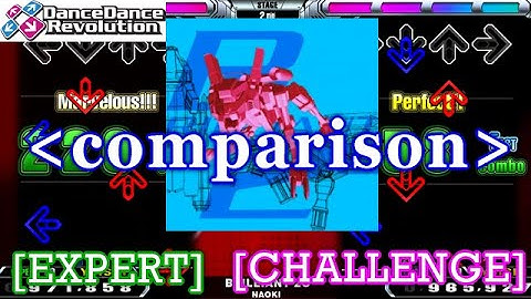 【DDR】 Brilliant 2U [EXPERT/CHALLENGE] 譜面比較 comparison