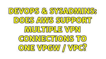 DevOps & SysAdmins: Does AWS support multiple VPN connections to one VPGW / VPC?