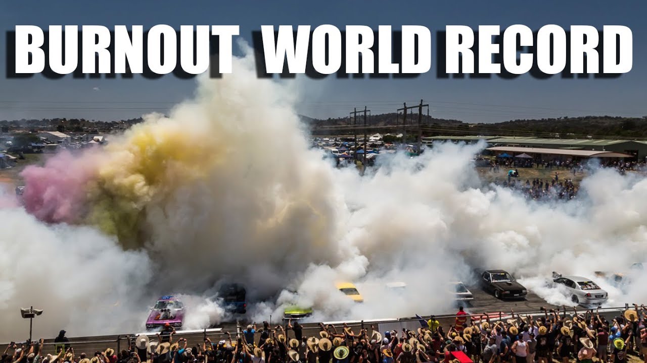 Рекорд Гиннесса по выгоранию шин 2019 года | Summernats 32