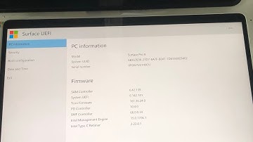 Surface Pro 8 How to enter BIOS / UEFI
