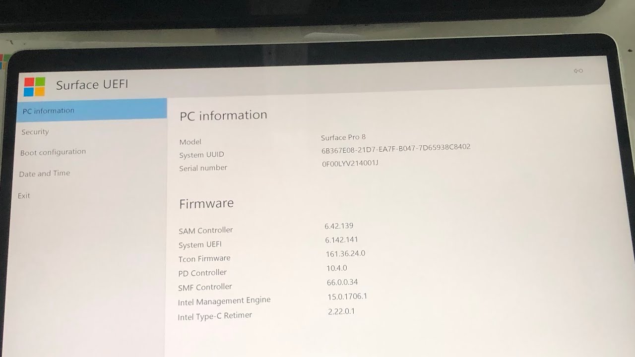 Surface Pro 8 How To Enter Bios / Uefi - Youtube