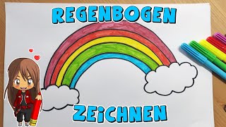 Regenbogen einfach malen für Kinder | ab 4 Jahren | Malen mit Evi | deutsch