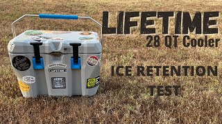 Lifetime 28 QT High-Performance Cooler Ice Retention Test