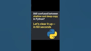 Shallow Copy vs Deep Copy in Python 🔁📦 #pythontips #programming #interview
